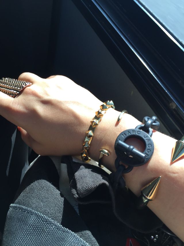 Bracelets. Bling on the arm