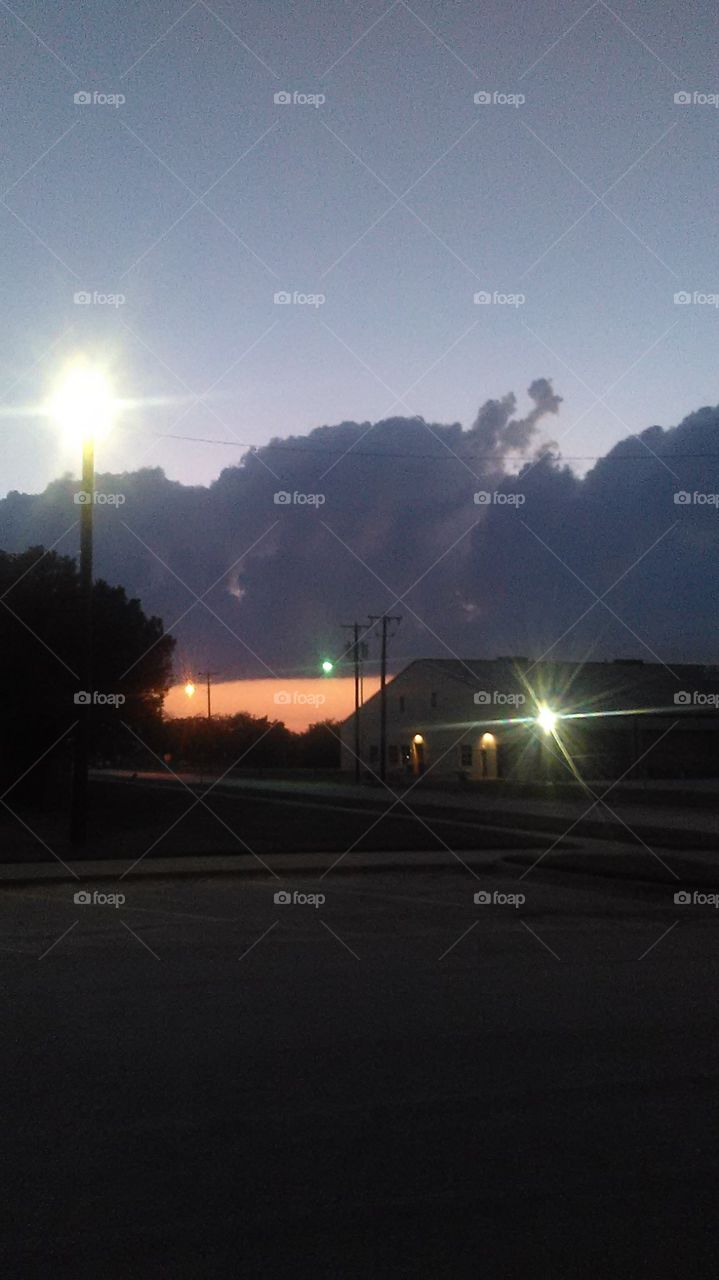 cloudy. these clouds were dark and close to the ground