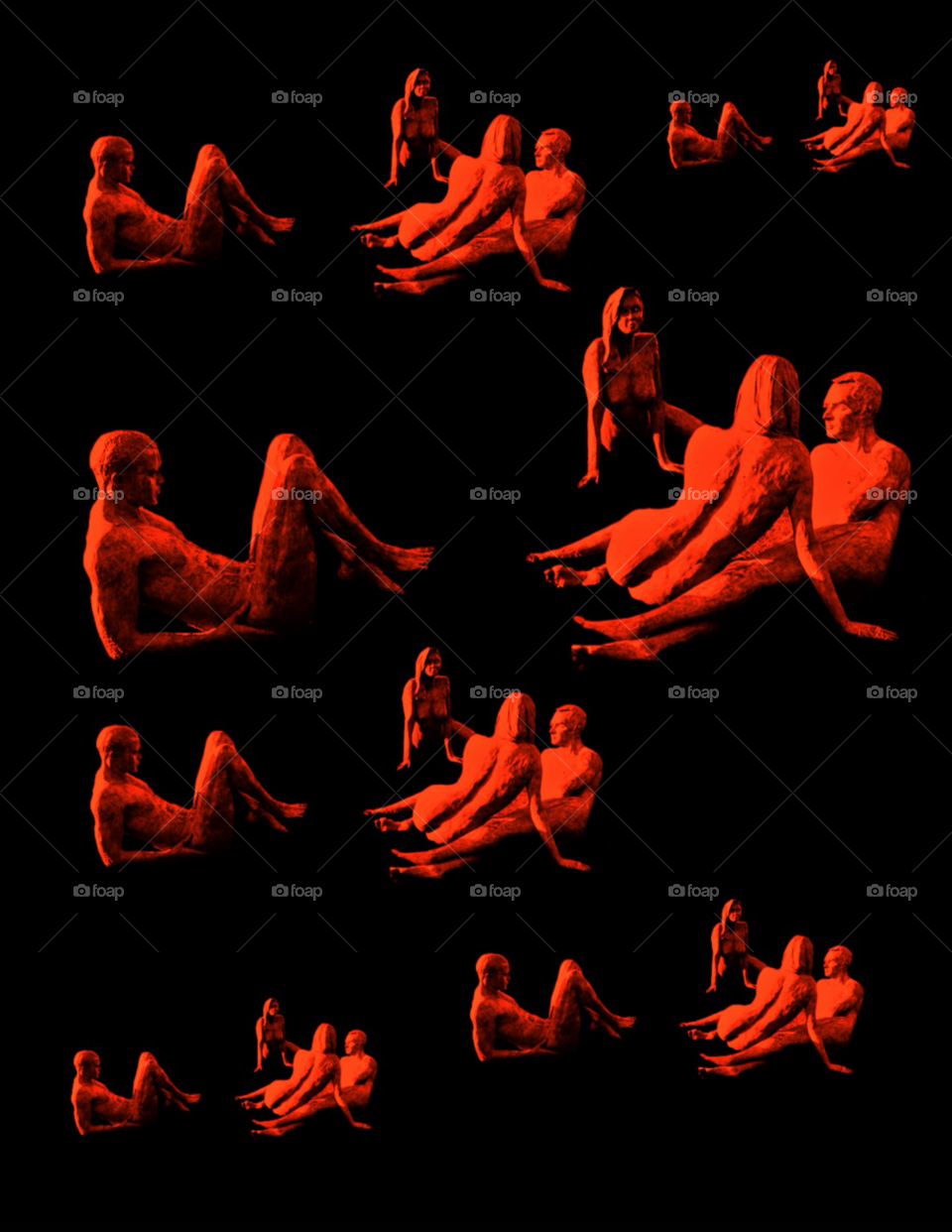 dark statue man couple by angeljack