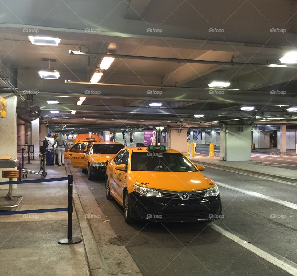 Taxi at the airport