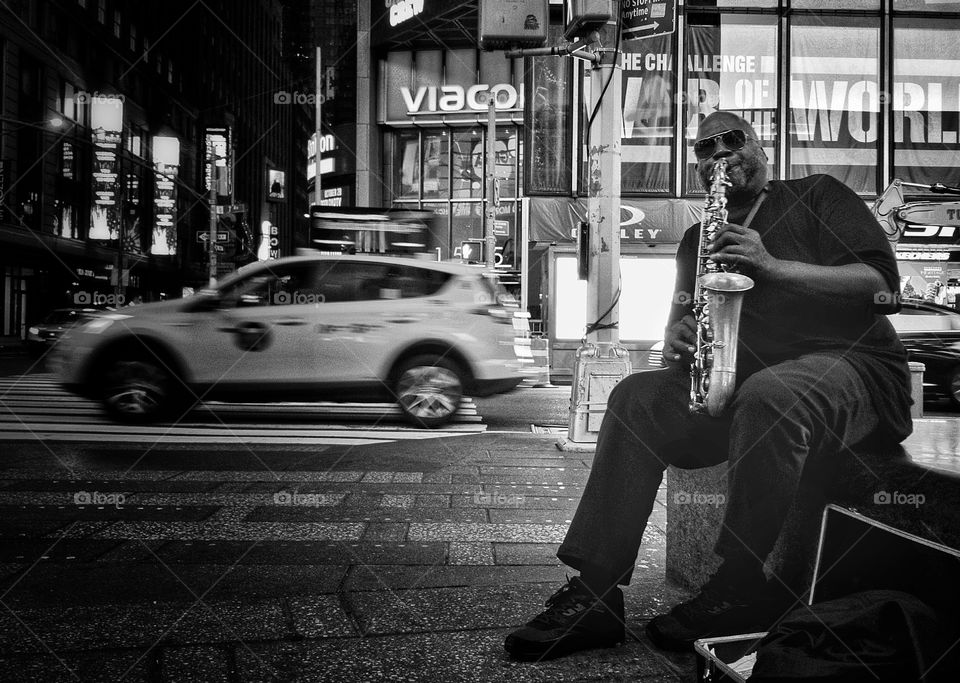 Man playing saxophone 