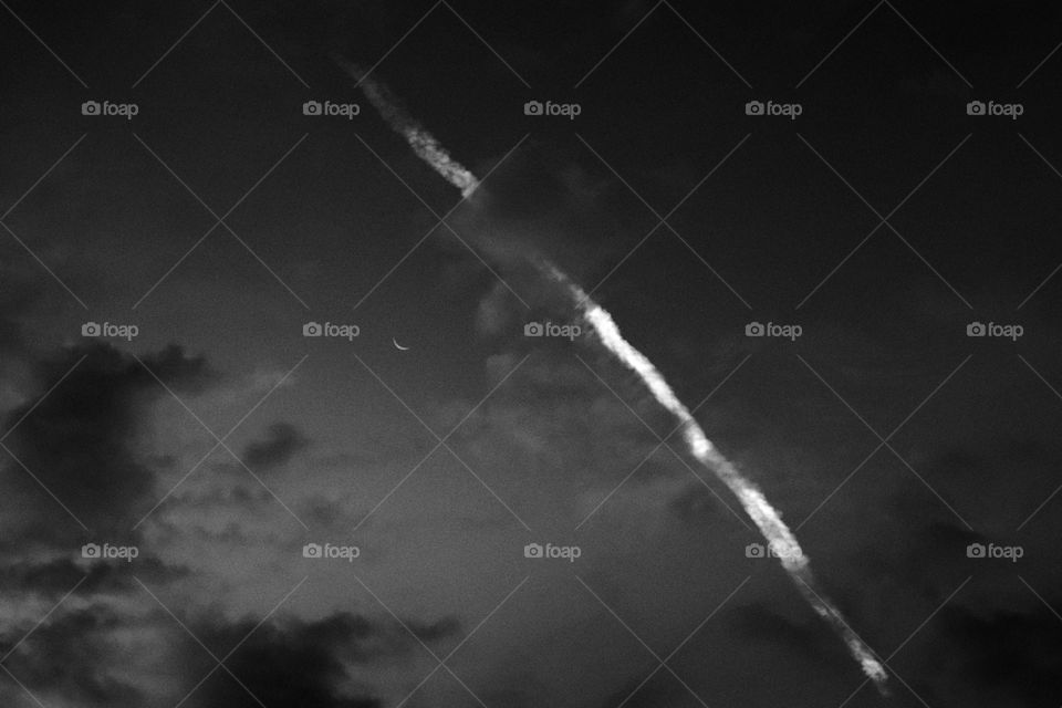 Monochrome, Storm, People, Smoke, Airplane