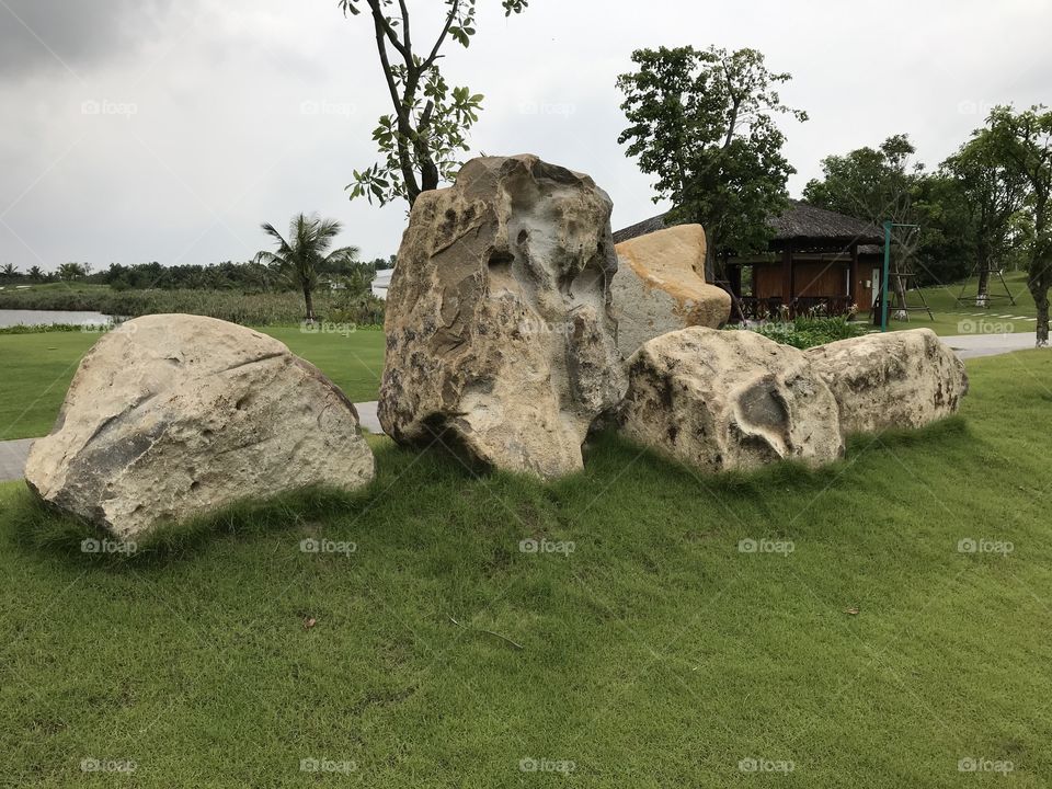 Stones in the Vinpearl Golf in Hai Phong