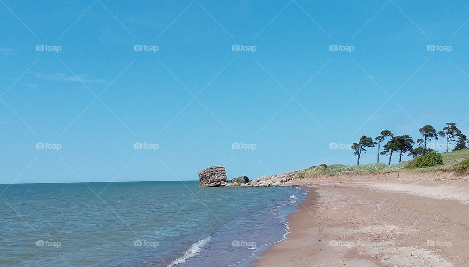 Old ruins on the seashore