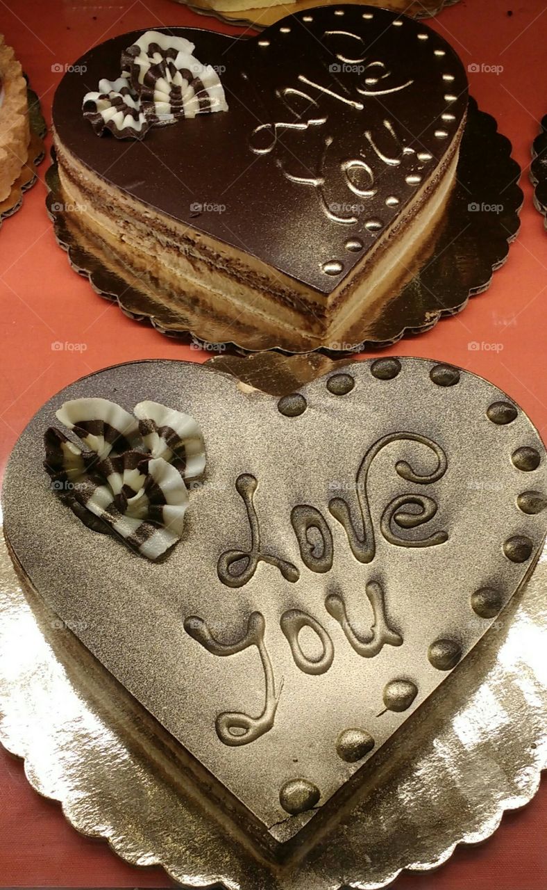 Chocolate Cakes Love You Hearts