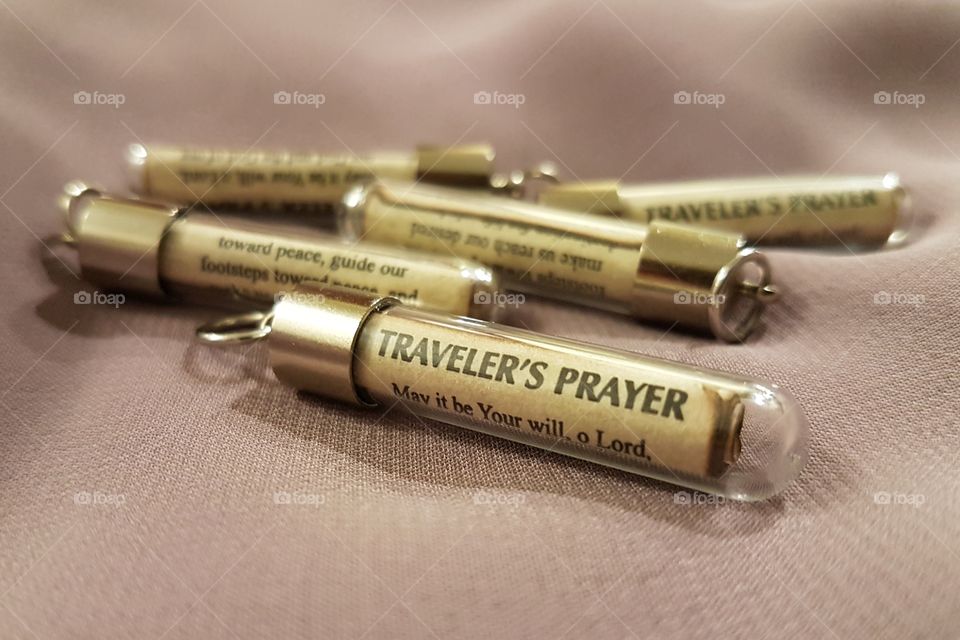 traveler's prayer pendants