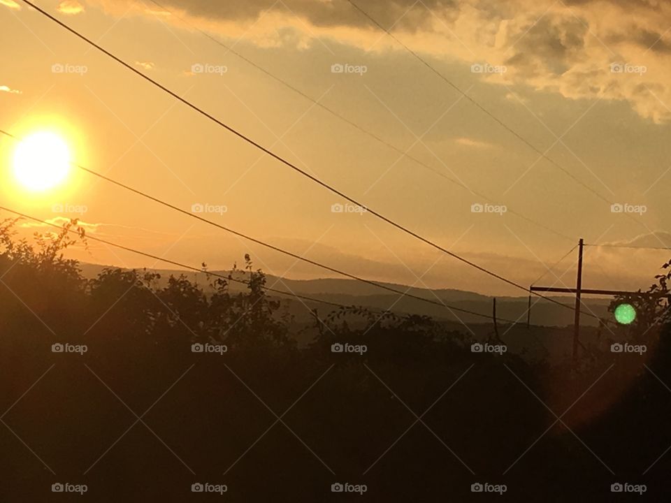 Sunset in October in CT