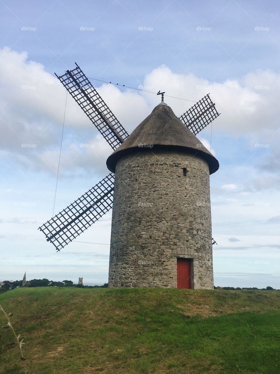 Windmill, Wind, No Person, Landscape, Grinder