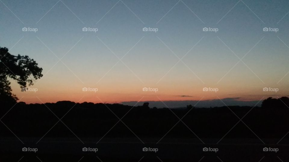 Sunset, Dawn, Fog, Landscape, No Person