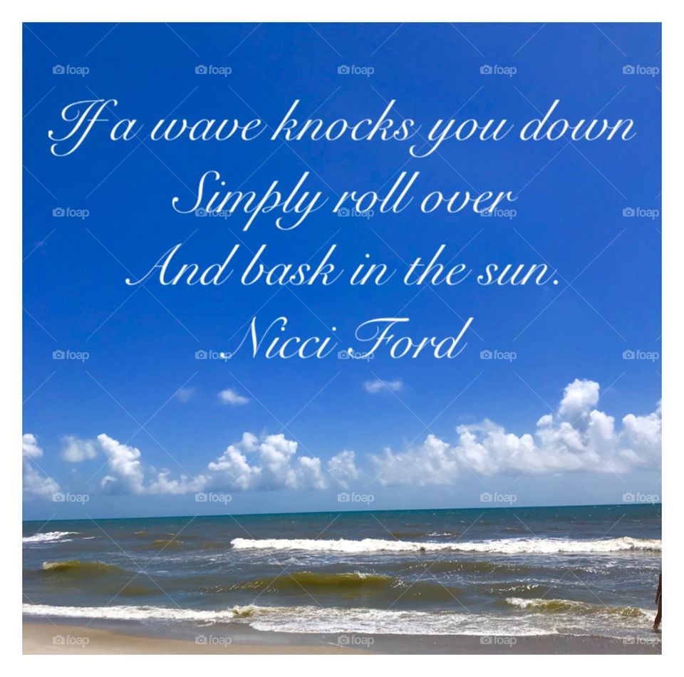North Carolina beach pic with a quote