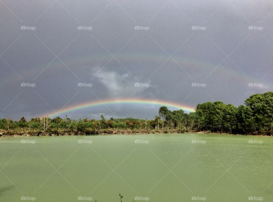 Rainbow on the lake