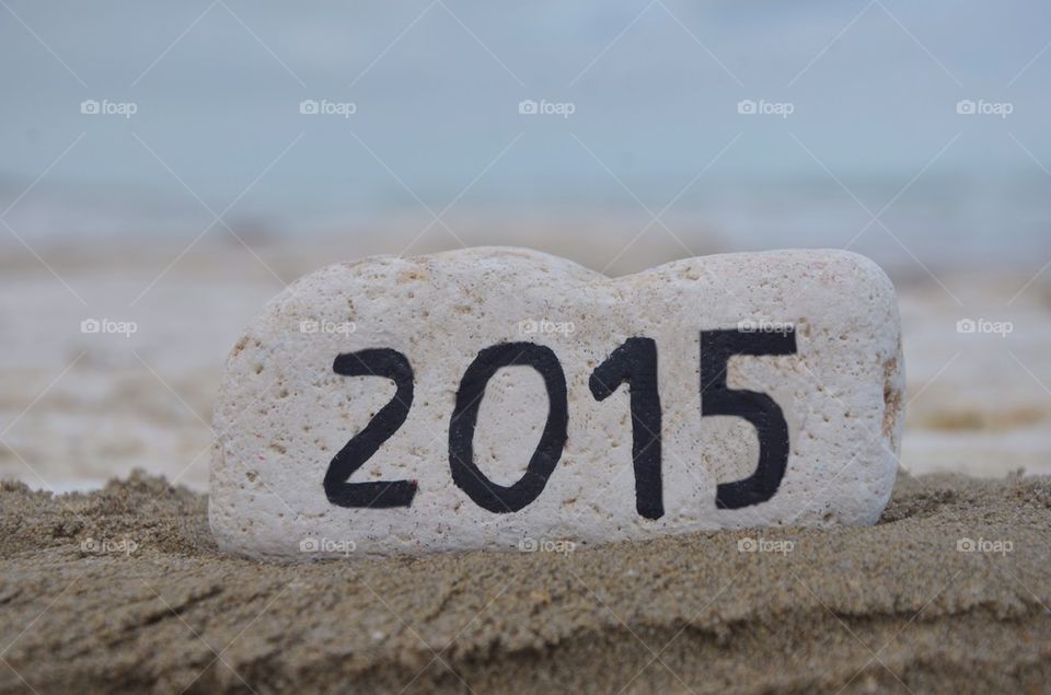 2015 on a stone