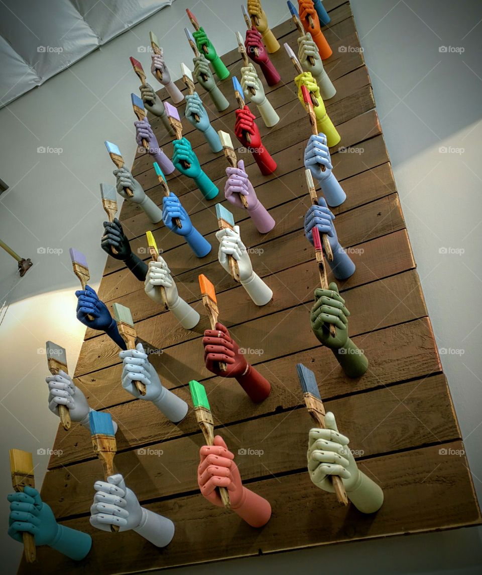Painted Hands. creative art piece