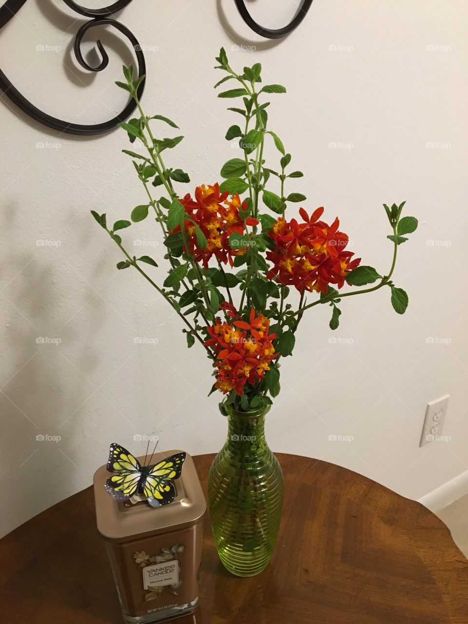 Floral arrangement in a vase