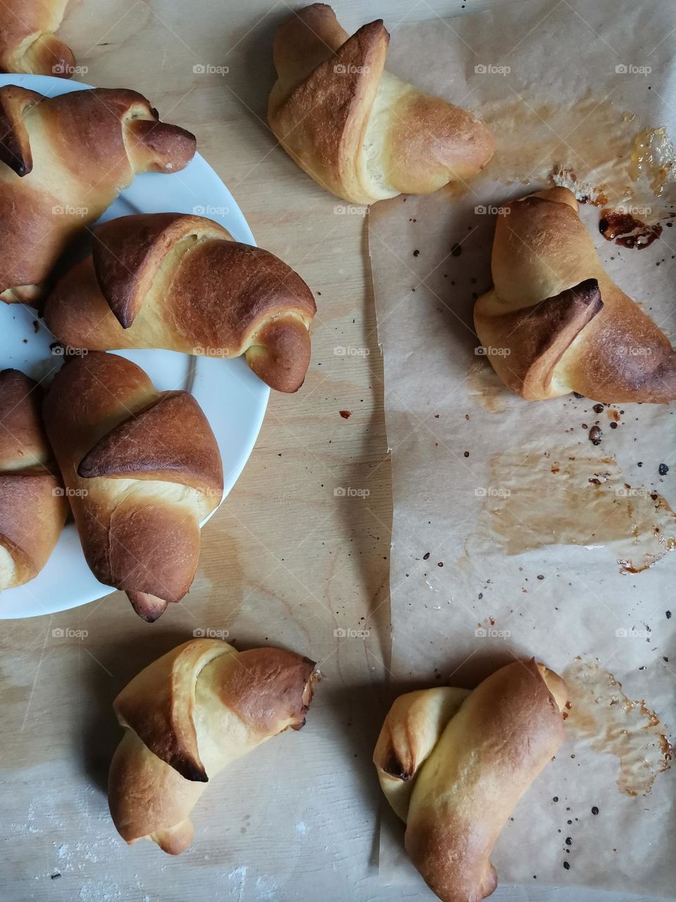 Homemade croissants