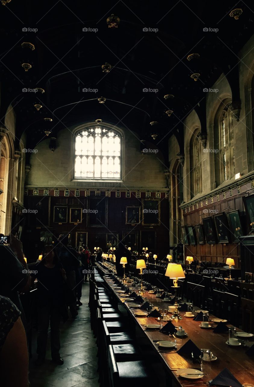 Christ Church Dining Hall. The dining hall at Oxford University's Christ Church. The Harry Potter scenes in the Great Hall were filmed here