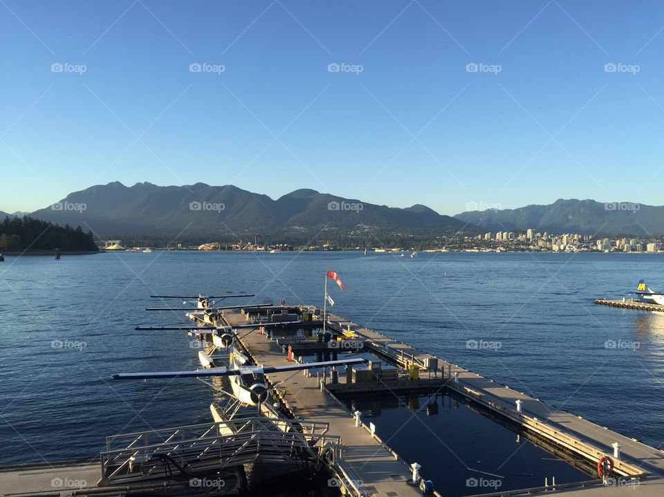 The harbour in Vancouver, B.C.