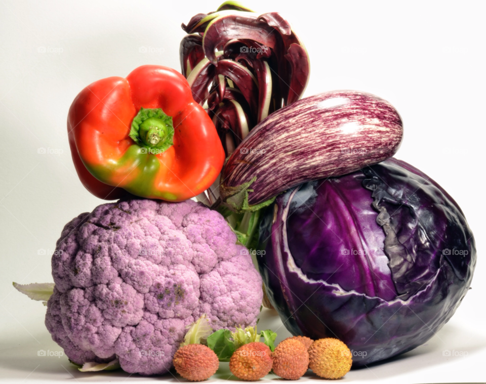 purple colors pepper vegetables by albertobaldelli
