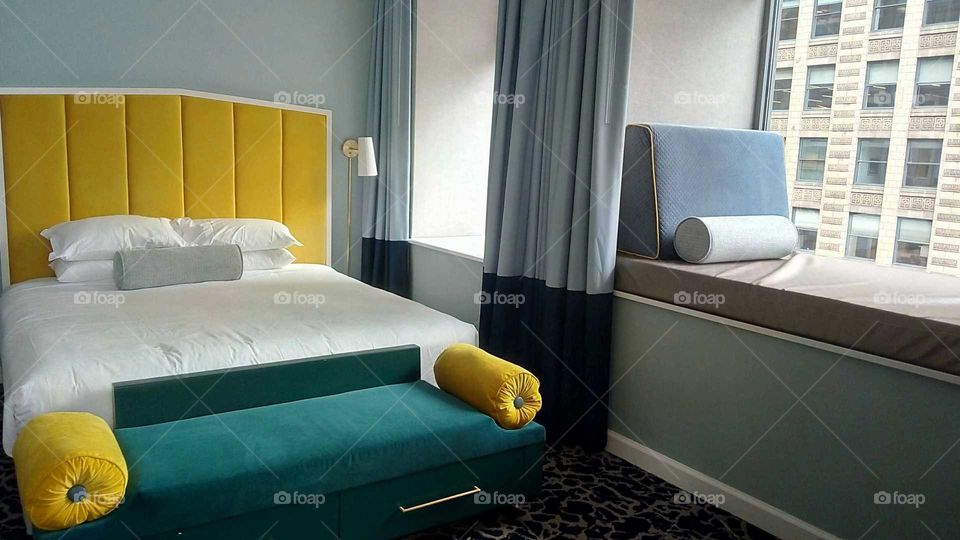 An image of a hotel room in