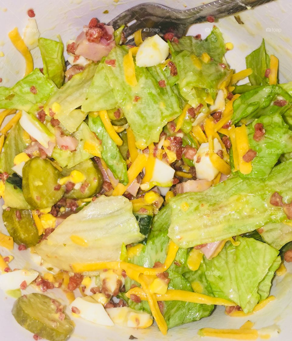 Yummy salad for dinner! 