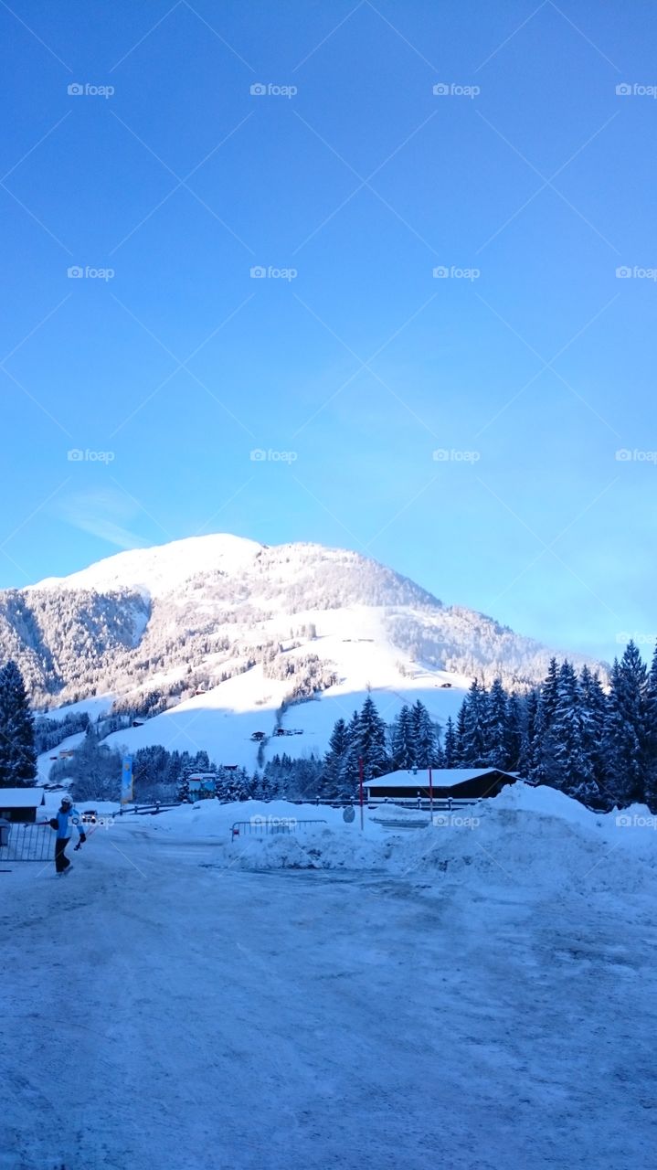 skiing mountain panorama