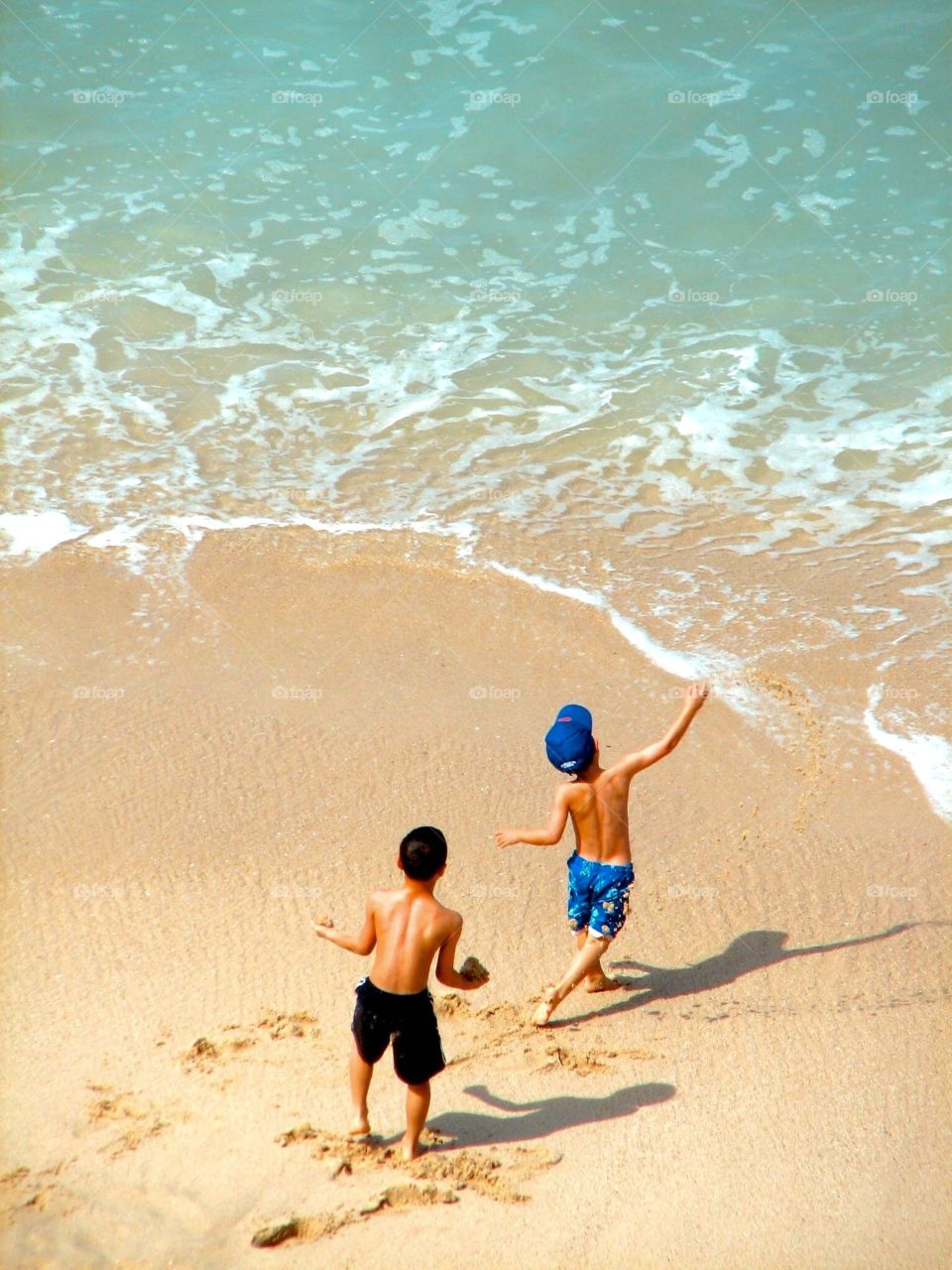 Kids on the beach. Kids on the beach in Puerto Vallarta, Mexico