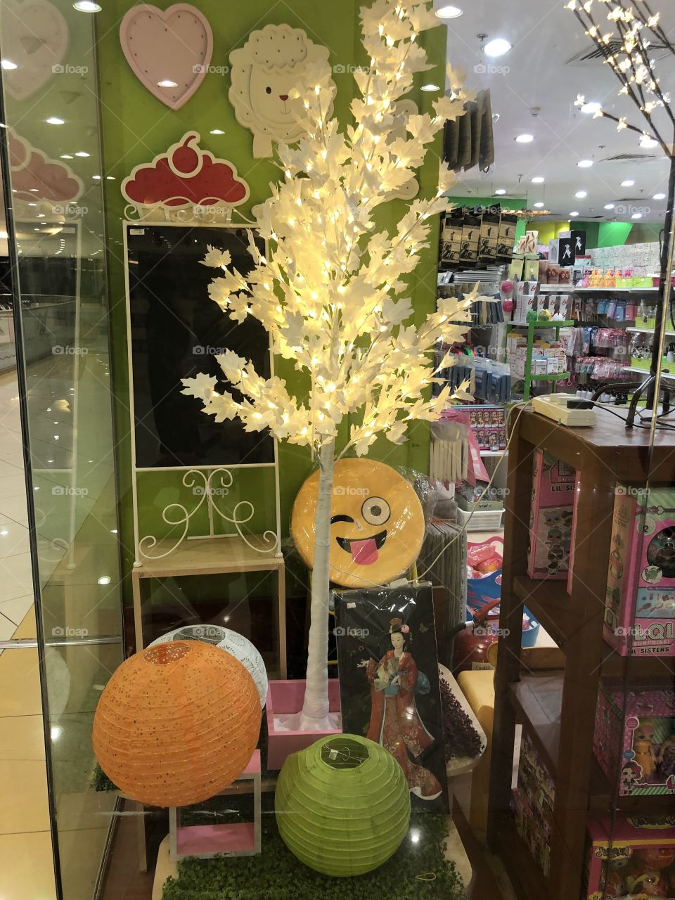 Light lamp with smily