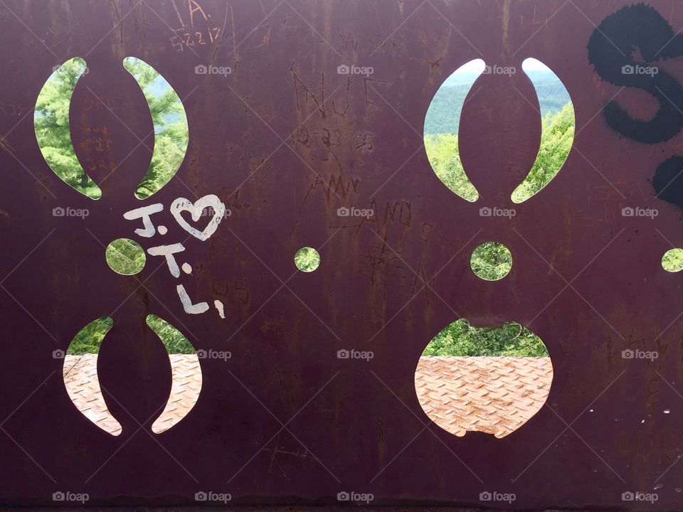 Patterns in steel plate 
Observation tower 