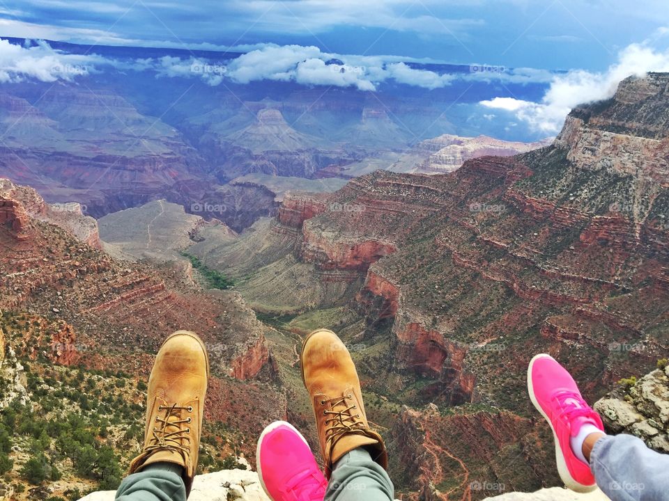 Four feet above on the grand canyon