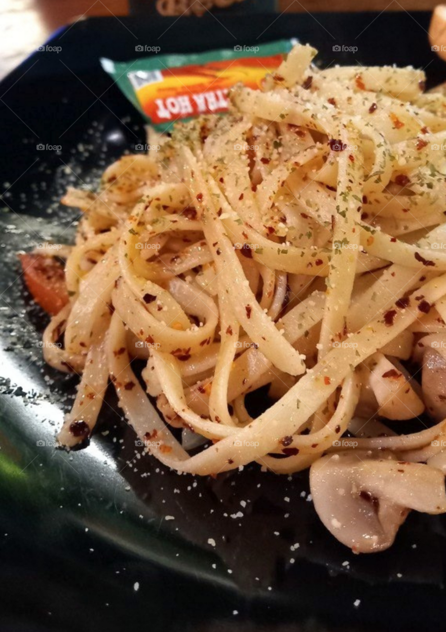 Delicious fettuccini