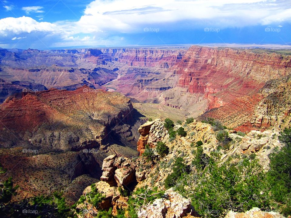 High angle view of grand canyon