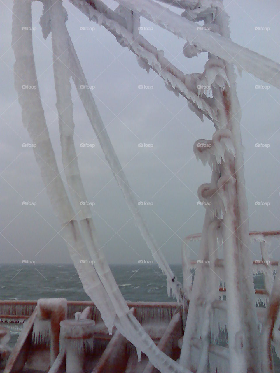 Ice on ship(Norway @ -18°c) Freezing 😱
Small Davit.