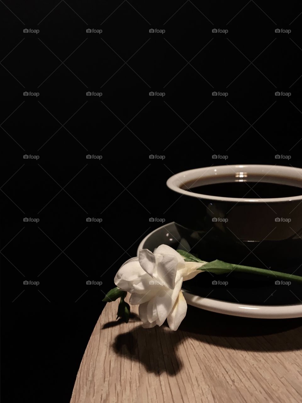 flowers and coffee