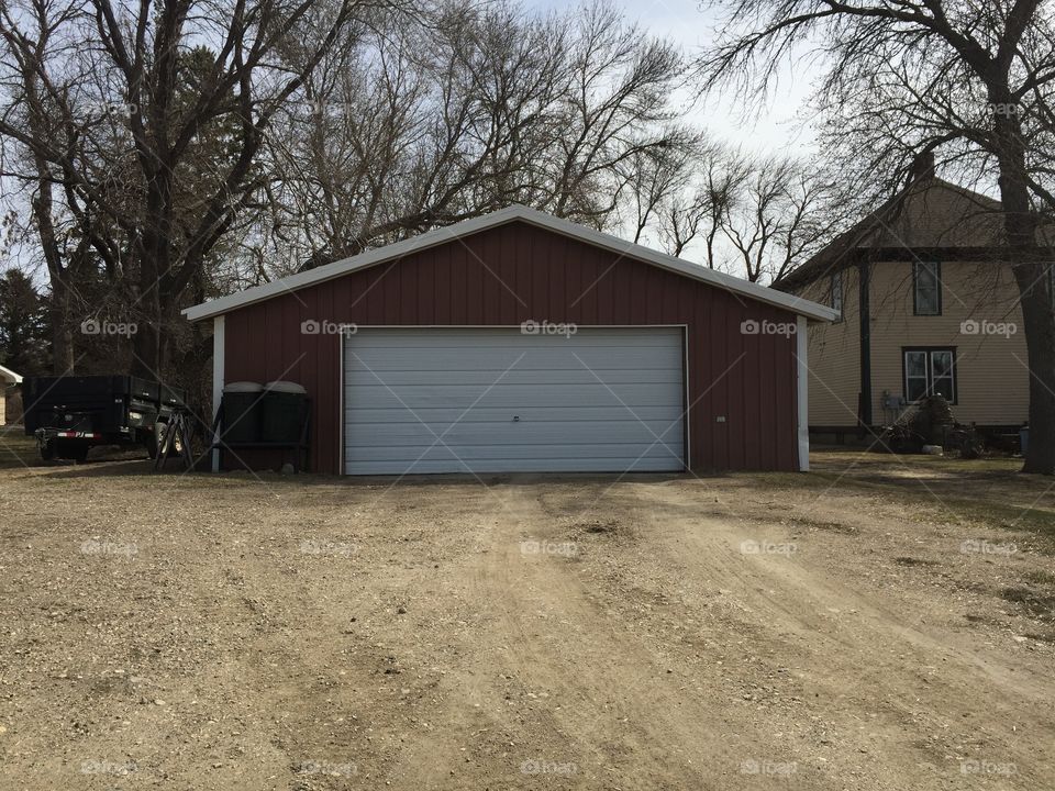 Home, House, Garage, Building, Storm