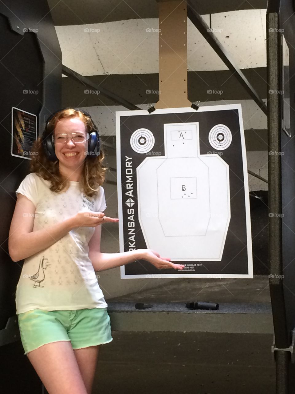 Bullseye!. My daughter took her first class in firearm safety