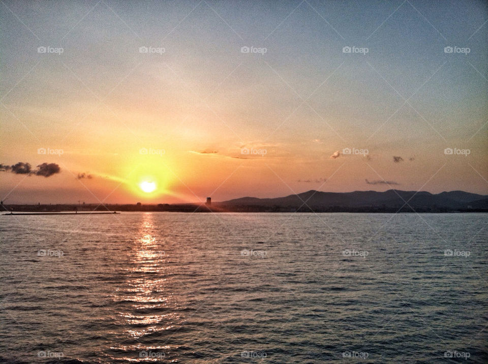 ocean italy sunrise mediterranean by amdoran