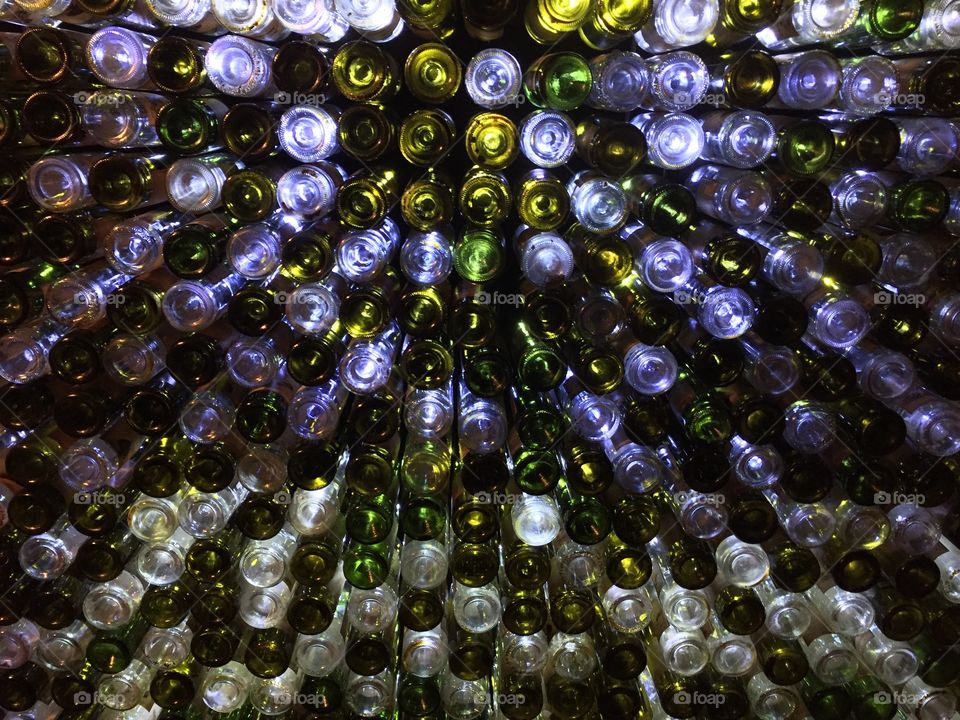 Lighting from wine bottles