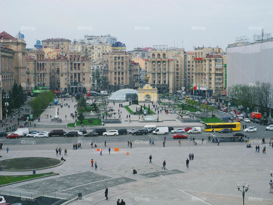 the urban landscape of the city of Kiev, Ukraine