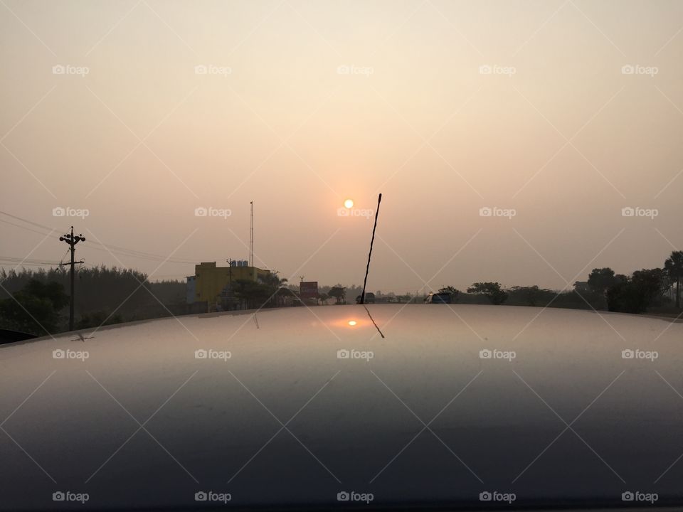 Sun rise reflection 