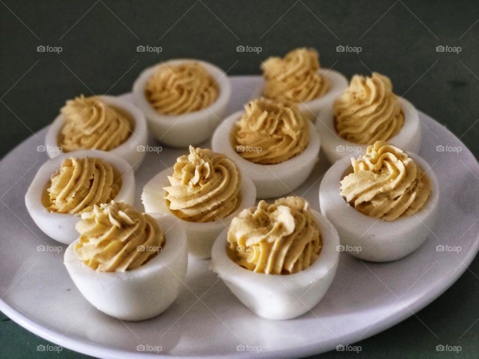 Deviled eggs at Easter