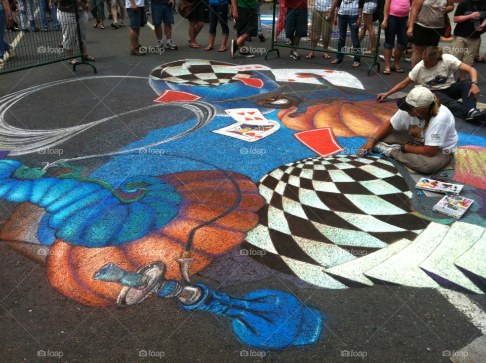 art street art chalk art festival at denver.co denver.colorado by abu.majed3