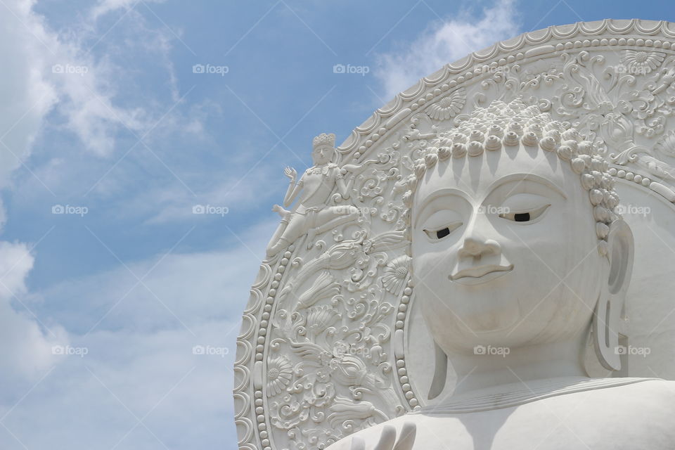 White Buddha statue