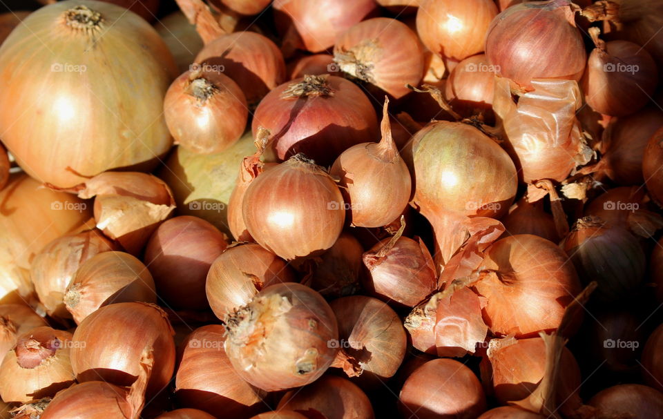 Full frame shot of onions