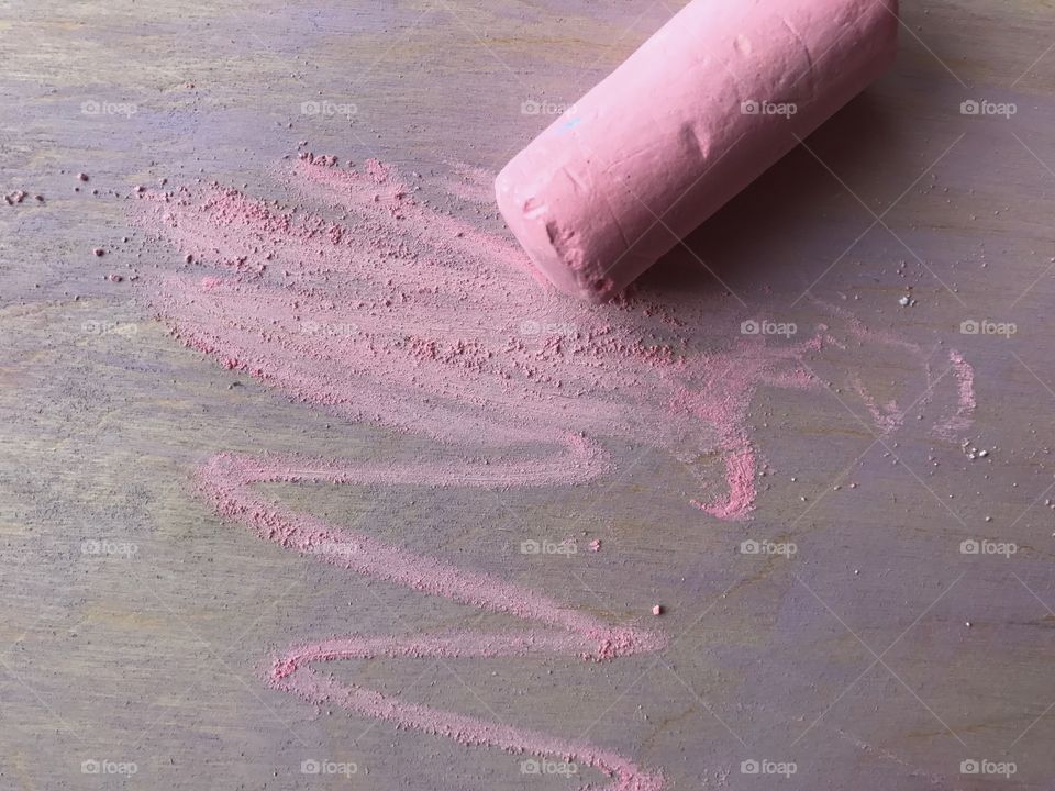 Close-up of pink chalk