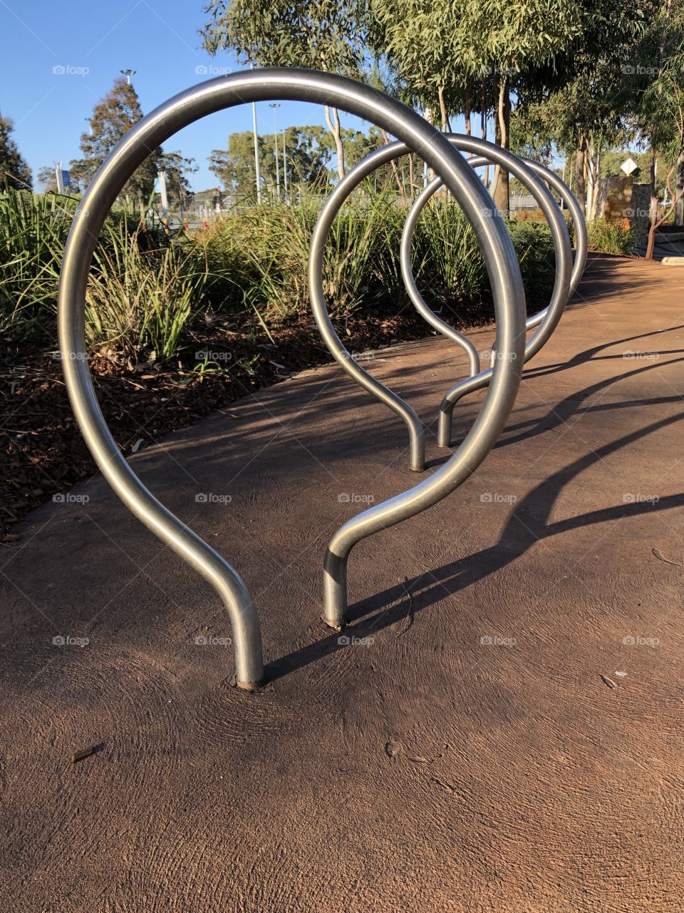 Metal fixtures for bicycles’ parking 