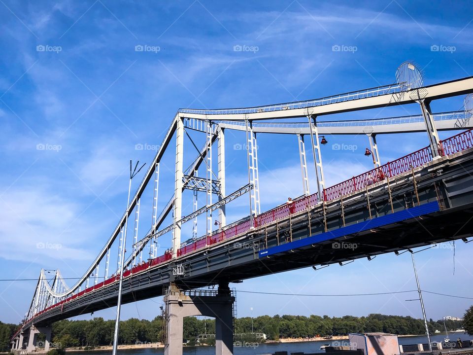 The pedestrian (park) bridge, Kiev 