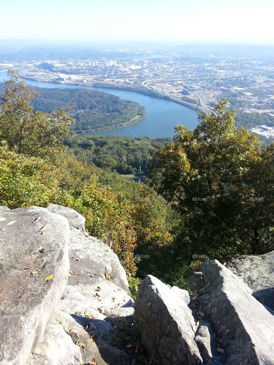 Scenic Overlook of Chattanooga Tennessee and River