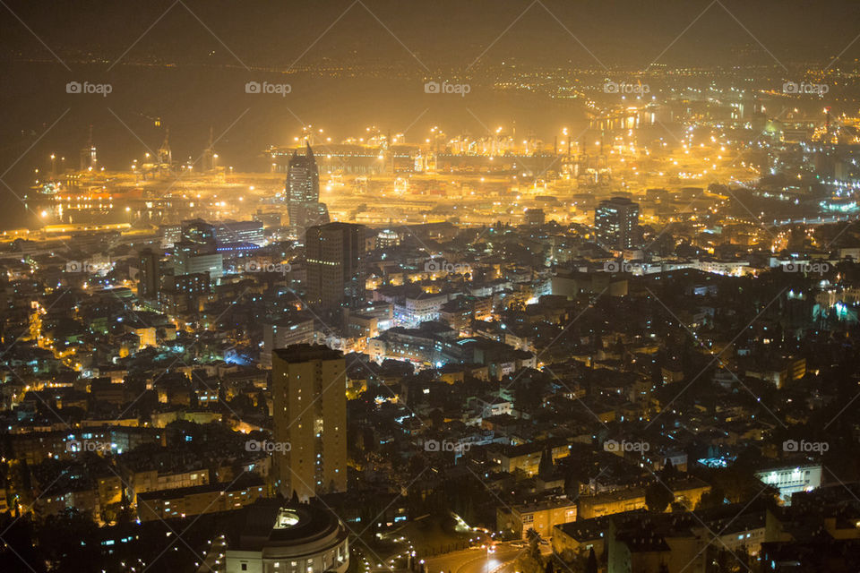 Haifa at night 