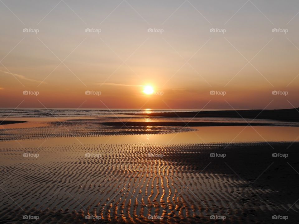 Welsh beach sunset