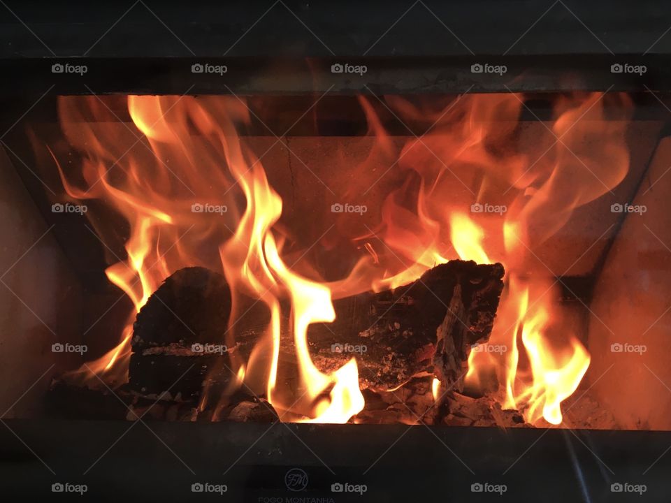 Nice fire to warm the evening